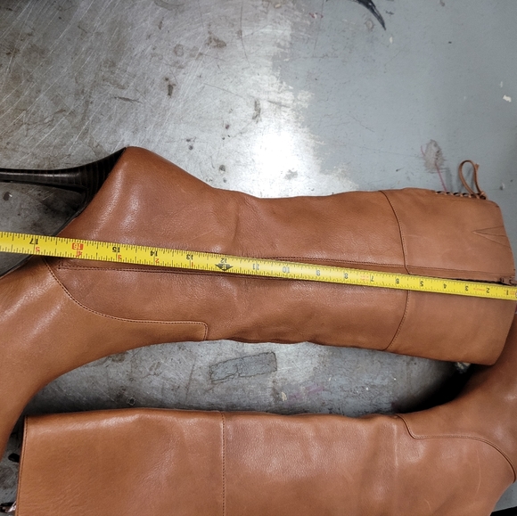LAUREN RALPH LAUREN LAVINIA KNEE-HIGH BOOTS BOHO POLO TAN SIZE 8.5B - Picture 9 of 13